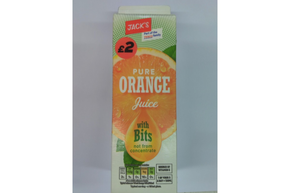 Orange juice clearance with bits