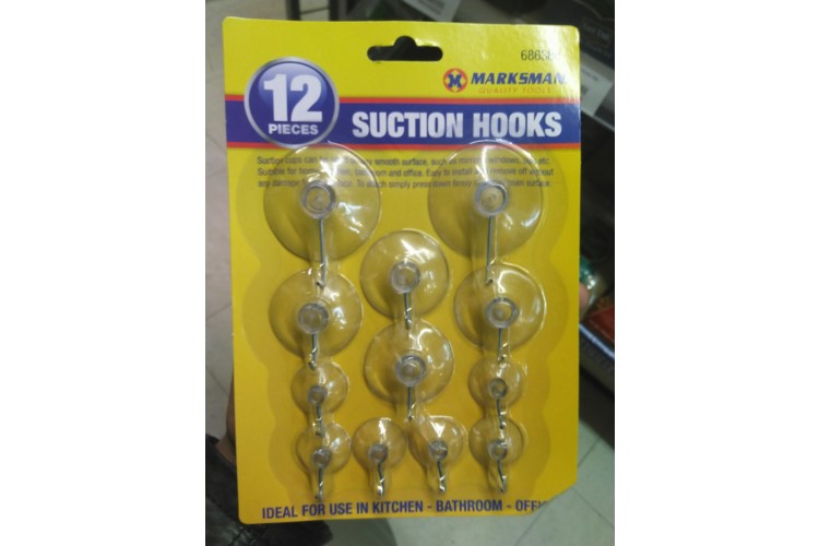 12 Pieces Suction Hooks Marksman