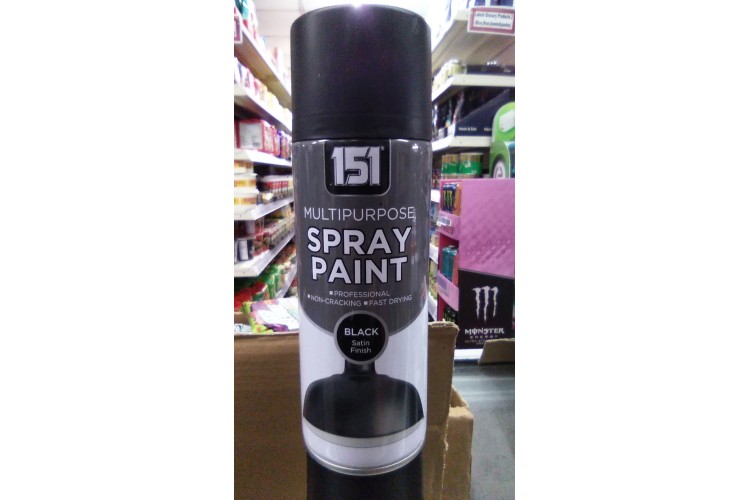 151 Multipurpose Spray Paint Black Stain Finish 400ml