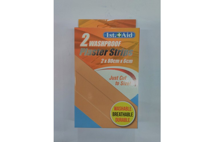 2 Wash proof Plaster Strips 80x6cm Washable, Breathable, Durable