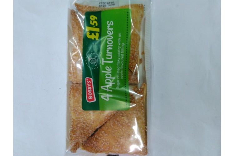 4 Apple Turnovers Sugar Crusted Flaky Pastry With An Apple Flavored Filling 200g 