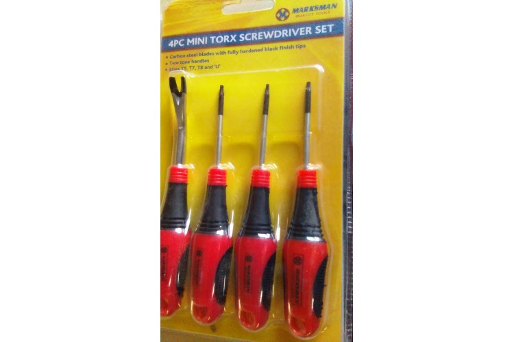 4PC Mini Torx Screwdriver Set Marksman