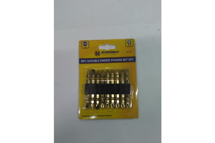 9Pc Double Ended Power Bit Set Marksman