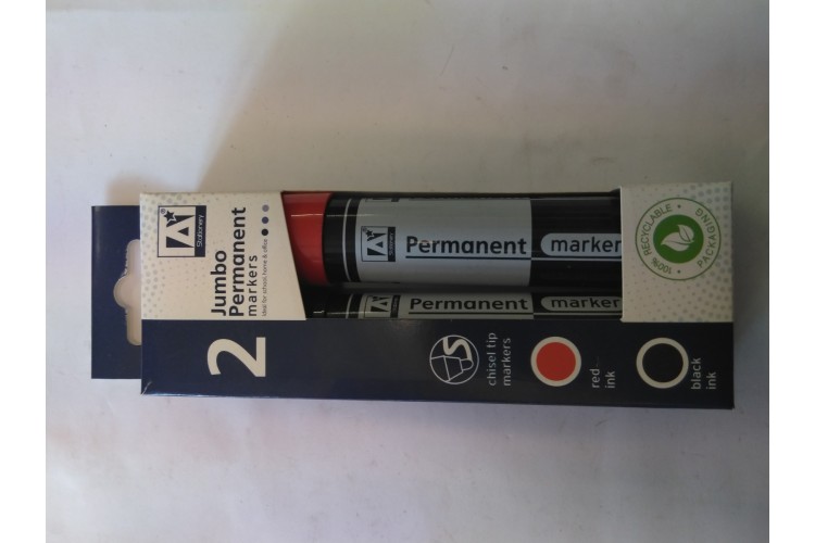 A Stationary Jumbo Permanent Markers apck of 2