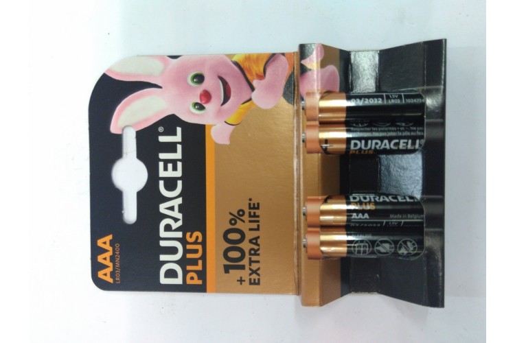 AAA 4 Pack Duracell Plus