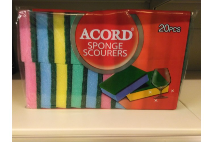 ACORD SPONGE SCOURERS 20pcs