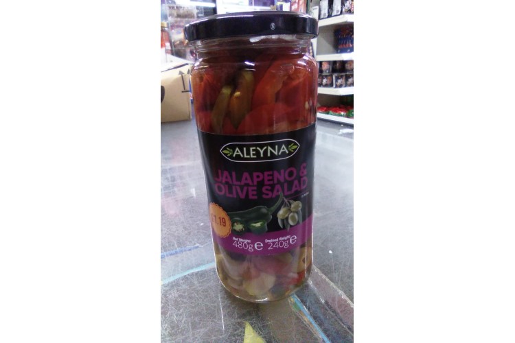 Aleyna Jalapeno & Olive Salad in Brine 480g