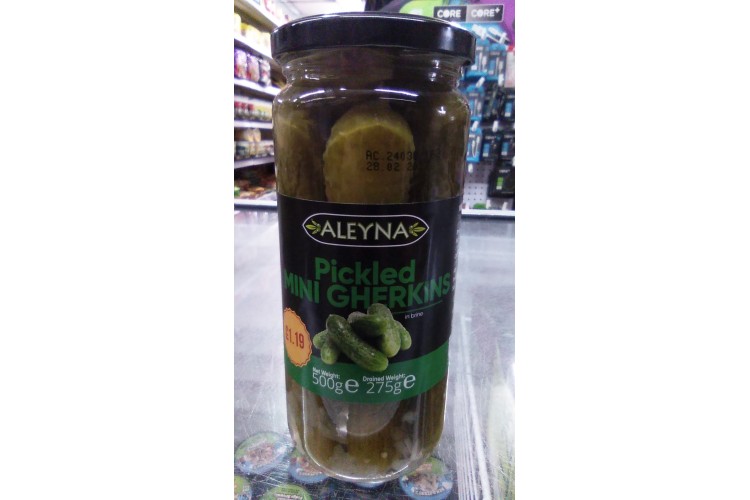 Aleyna Pickled Mini Gherkins 500g