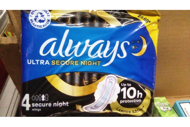 Always Ultra 4 Secure Night Wings 8 Pads