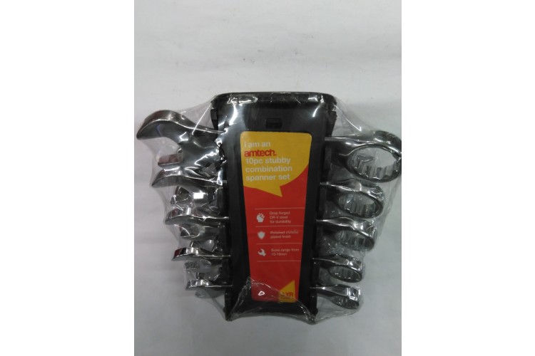 Amtech 10 Piece Stubby Combination Spanner Set