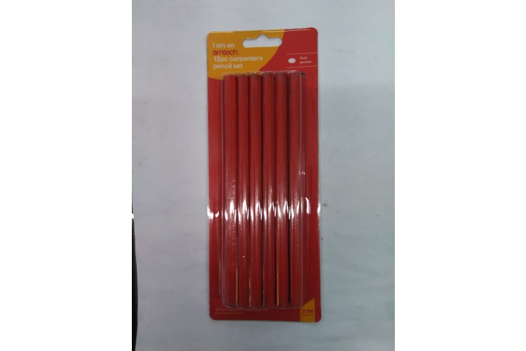 Amtech 12pc Carpenter Pencil Set