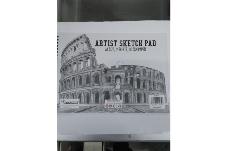Artist Sketch Pad A4 Size, 12 Sheets, 180GSM Paper