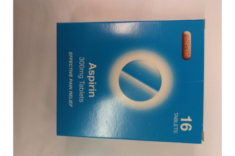 Aspar Aspirin 300mg Tablets 16pk