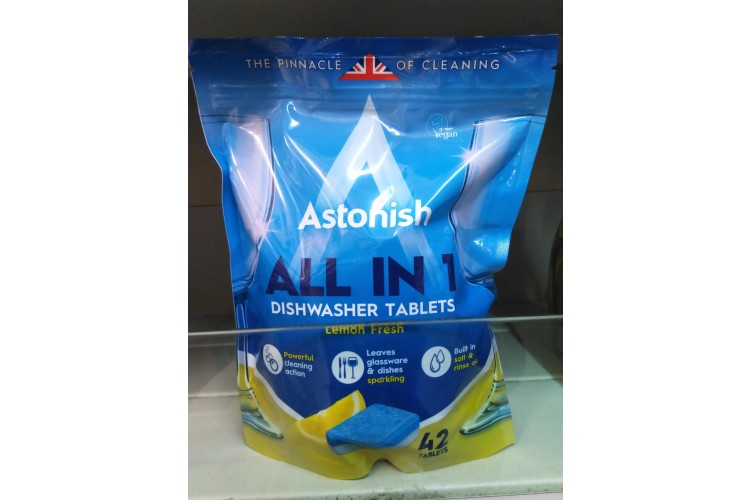 Astonish All In 1 Dishwasher Tablets Lemon Fresh 42 Tablets