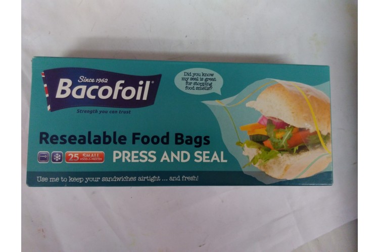 Bacofoil Resealable Food Bags Press and Seal 