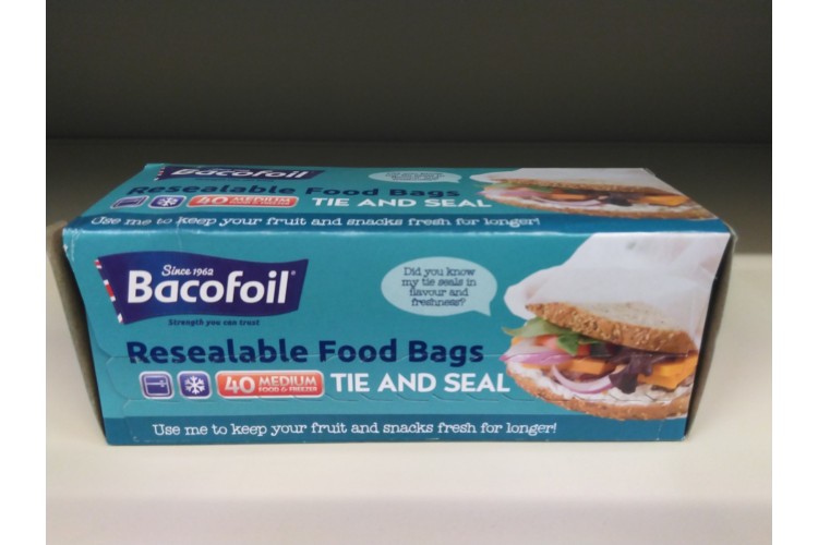 Bacofoil Resealable Food Bags Tie and Seal 