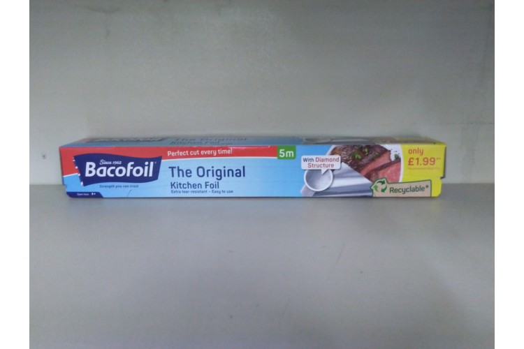 Bacofoil The Original Kitchen Foil Extra Tear Resistant 5m XL 30 cm