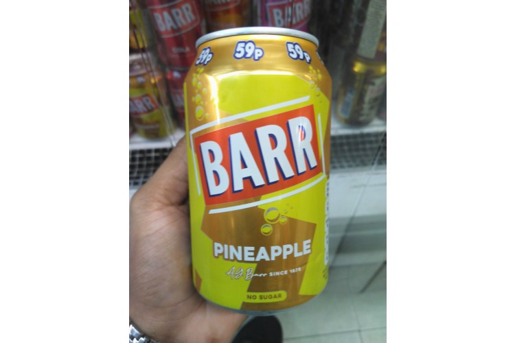 Barr Pineapple No Sugar 330ML 59p