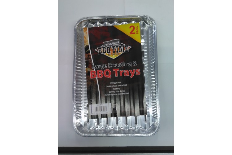 BBQ Time Large Roasting & BBQ Trays 2 Pack