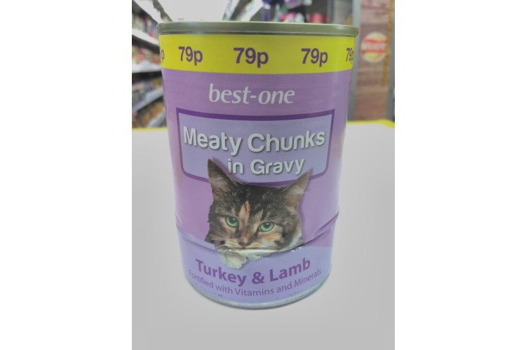 BEST ONE MEATY CHUNKS IN GRAVY Turkey & Lamb 400g