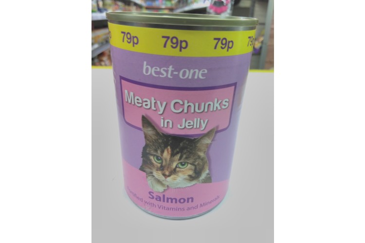 BEST ONE MEATY CHUNKS IN JELLY  SALMON 400g