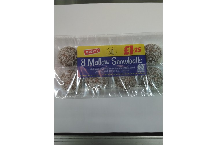 Bobby's 8 Mallow Snowballs  300g