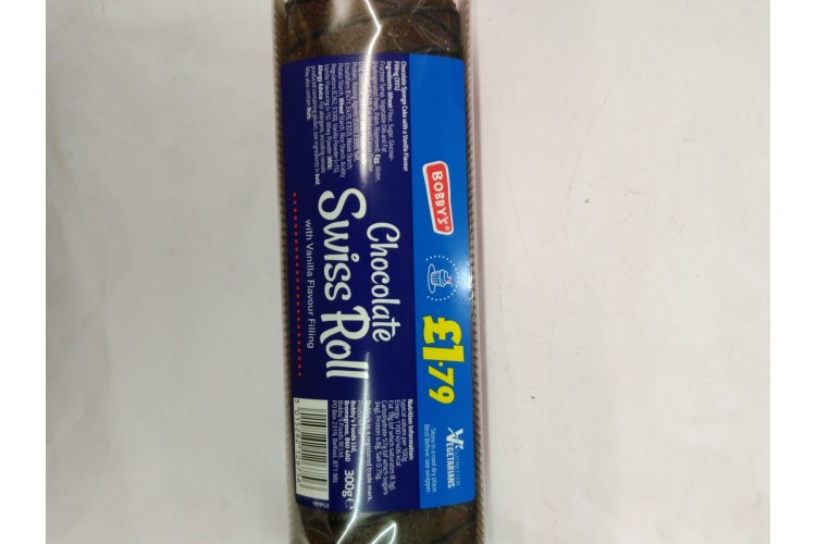 Bobby's Chocolate Swiss Roll With Vanilla Flavoring Filling 300g 