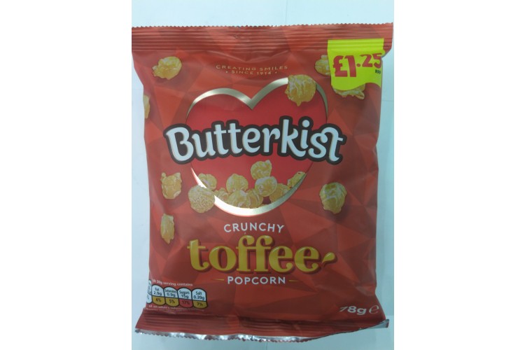 Butterkist Crunchy Toffee Popcorn 78g  pm £1.25