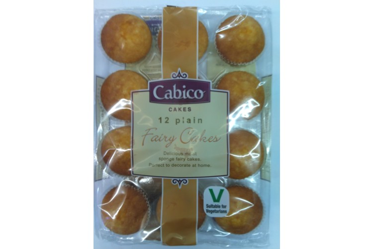 Cabico 12 Plain Fairy Cakes
