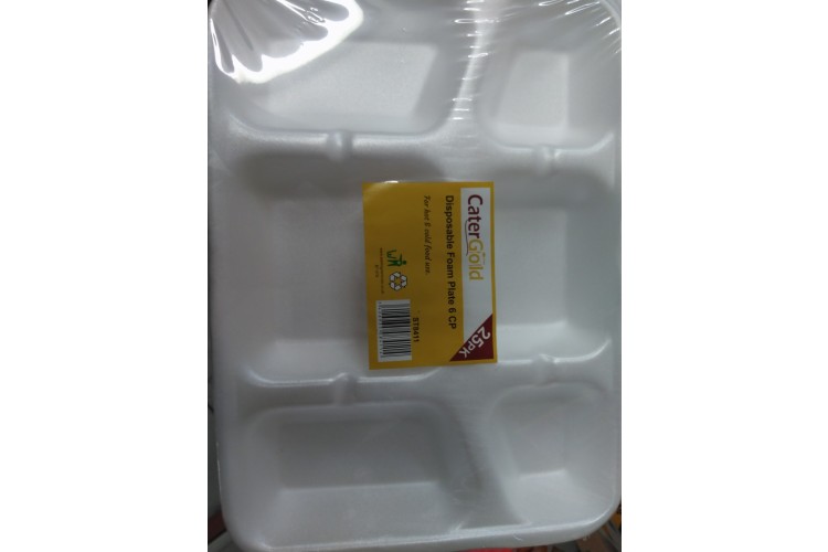 Cater Gold Disposable Foam Plate 6 pcs 25pks