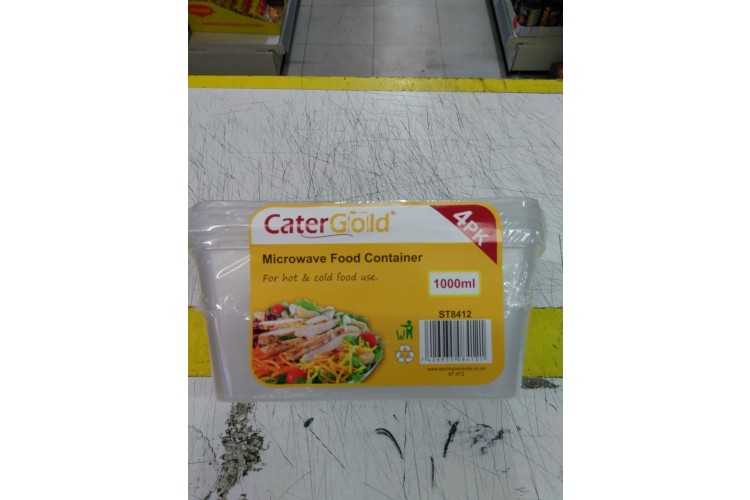 Cater Gold Micro Wave Food Container 1000ml