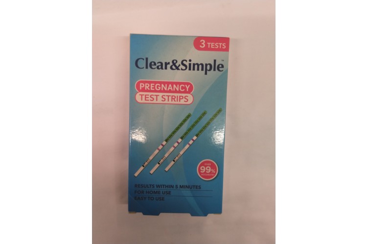 Clear & Simple Pregnancy Test Strips 3pk