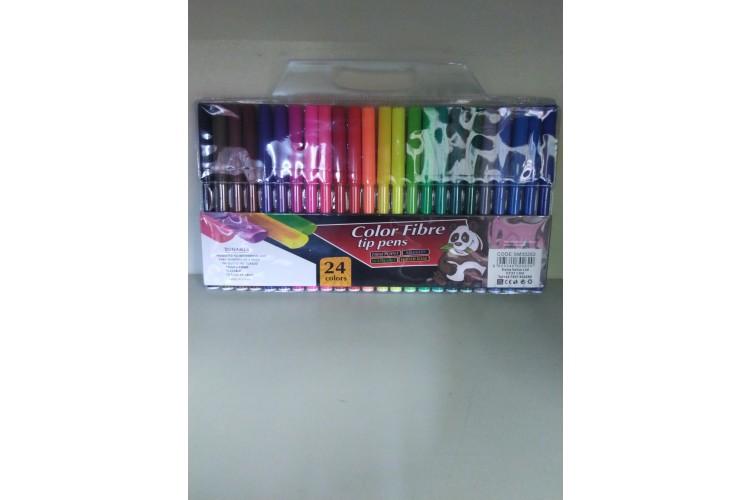 Colour Fibre Tip Pens 24 Pack