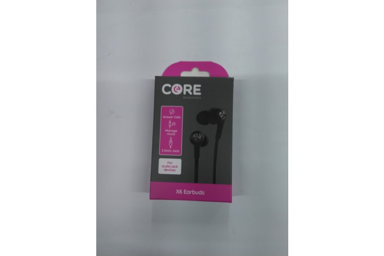 Core Essentials X6 Earbuds Black