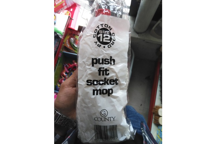 County Push Fit Socket Mop Size 12 PY Cotton Cord