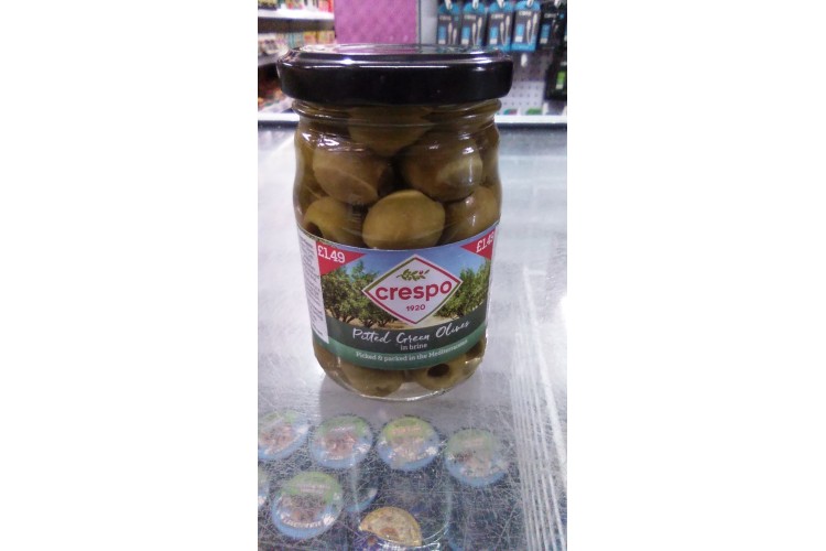 Crespo Pitted Green Olives in Brine 90g