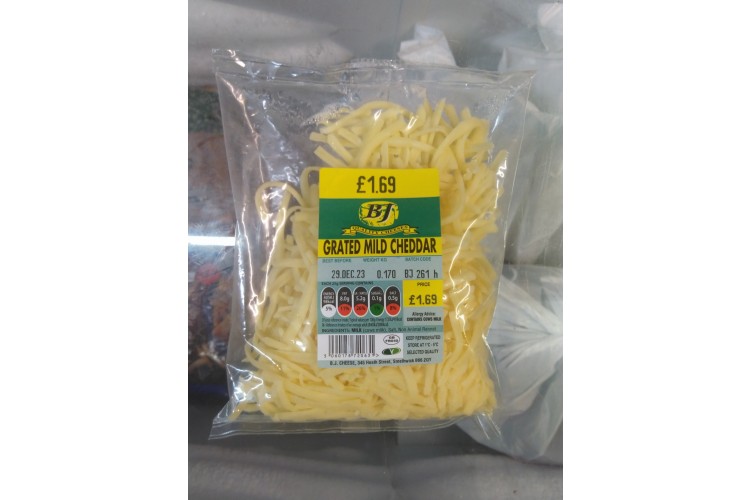 Dairy Fresh BJ Grated Mild Cheddar 0.170KG