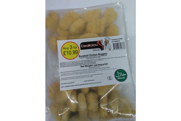 Dealiciou Mealz Breaded Chicken Nuggets 680g