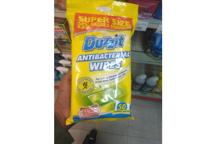 Duzzit Antibacterial 50 Jumbo Wipes