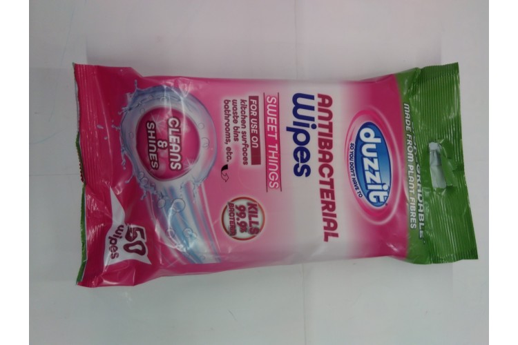 Duzzit Antibacterial Wipes 50 Wipes Sweet Things