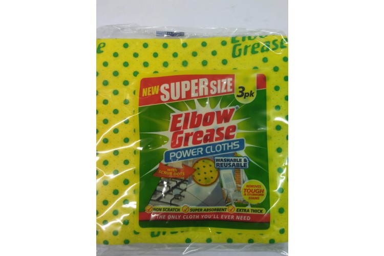 Elbow Grease Power Cloth 3pk