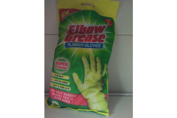 Elbow Grease Large RUBBER GLOVES 1 PAIR 