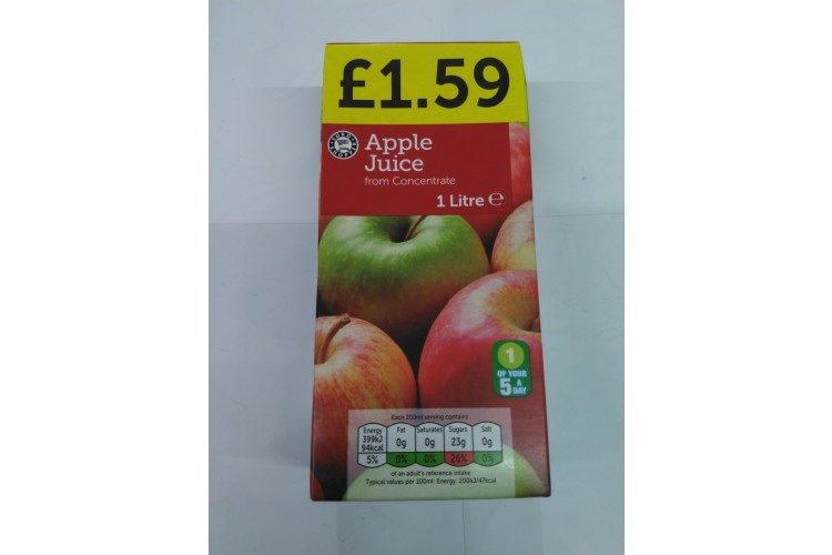 Euro Shopper Apple Juice 1L