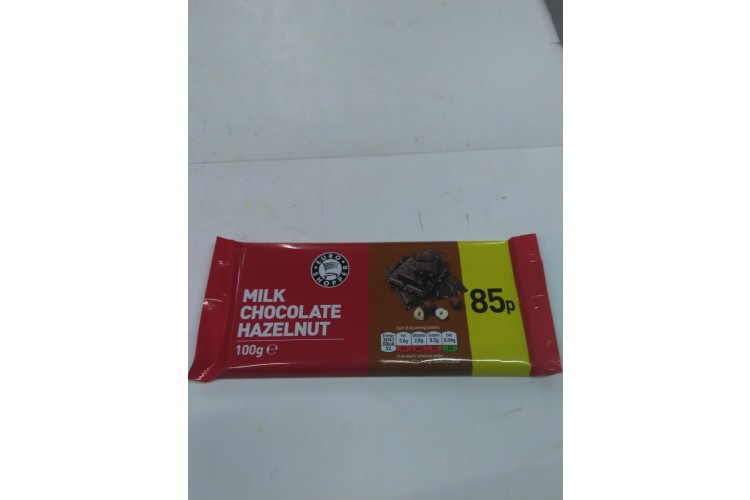 Euro Shopper Milk Chocolate Hazelnut 100 g