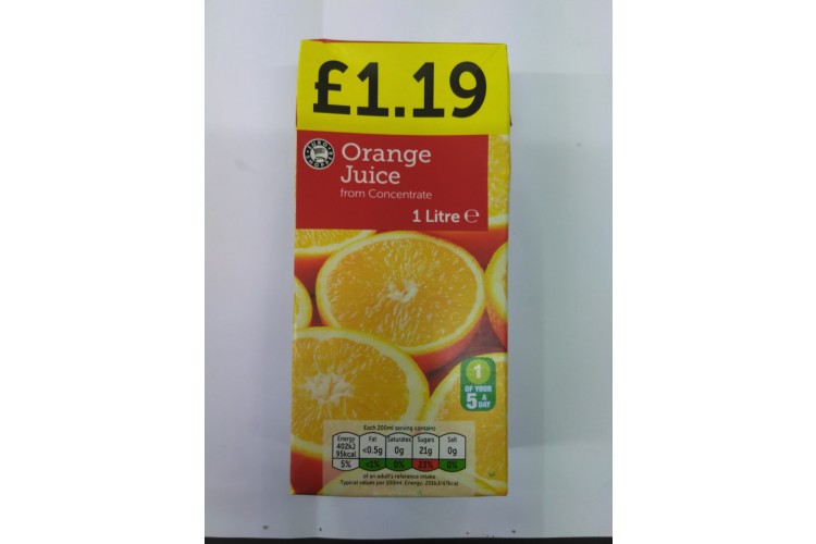 Euro Shopper Orange Juice 1 Litre