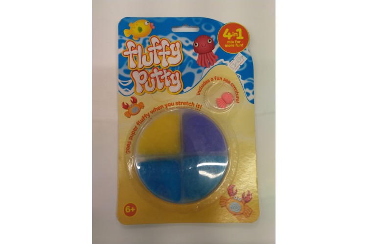 Fluffy Putty 4 in 120 gm Include Fun Sea Creature