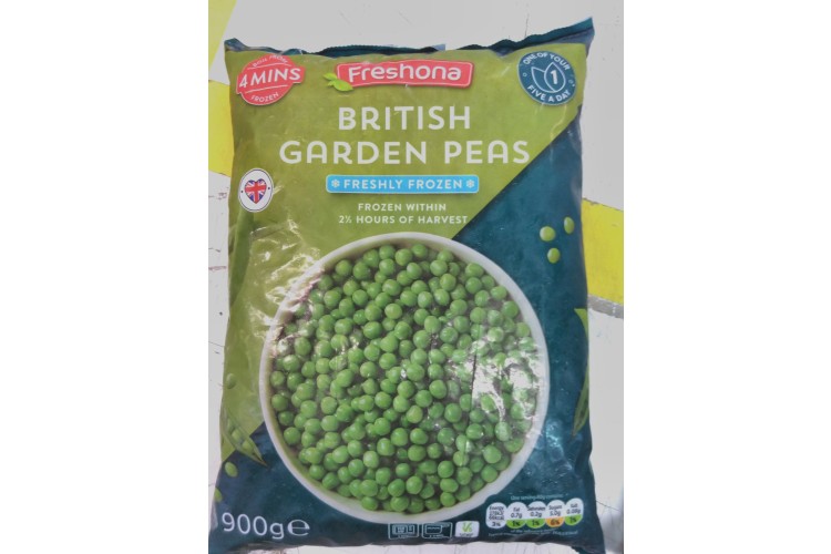 FRESHONA BRITISH GARDEN PEAS 900G