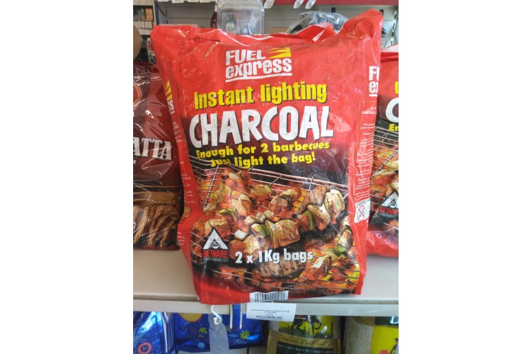 Fuel Express Instant Lighting Charcoal 2x1 Kg Bags