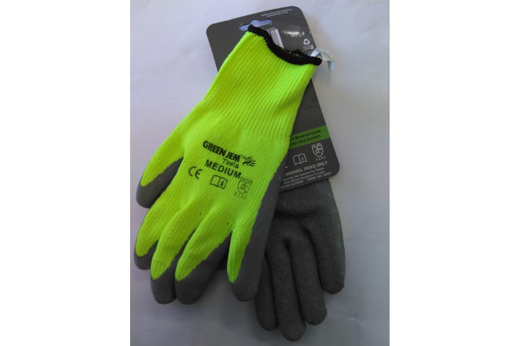 Green Jem High Visibility Winter Work Gloves