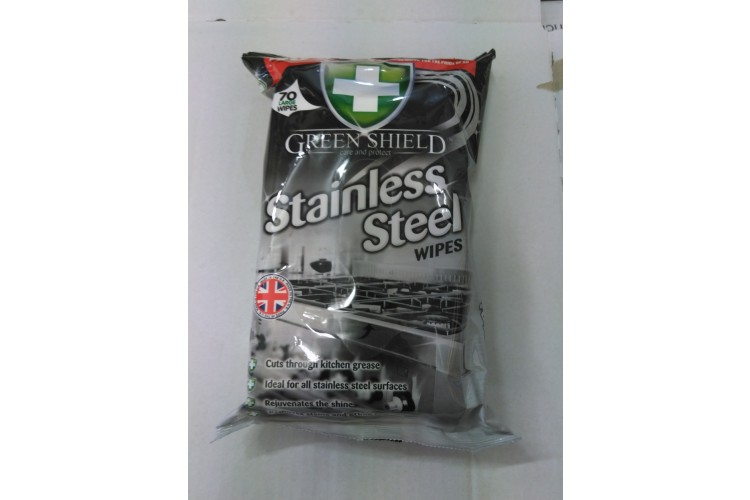 GREEN SHIELD Stainless Steel WIPES 70 LARGE WIPES